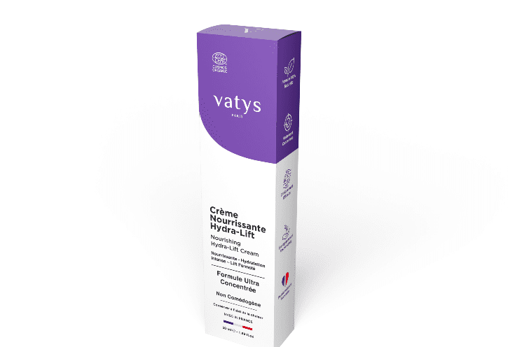 Packaging crème nourrissante bio fabriquée en France - Vatys Paris