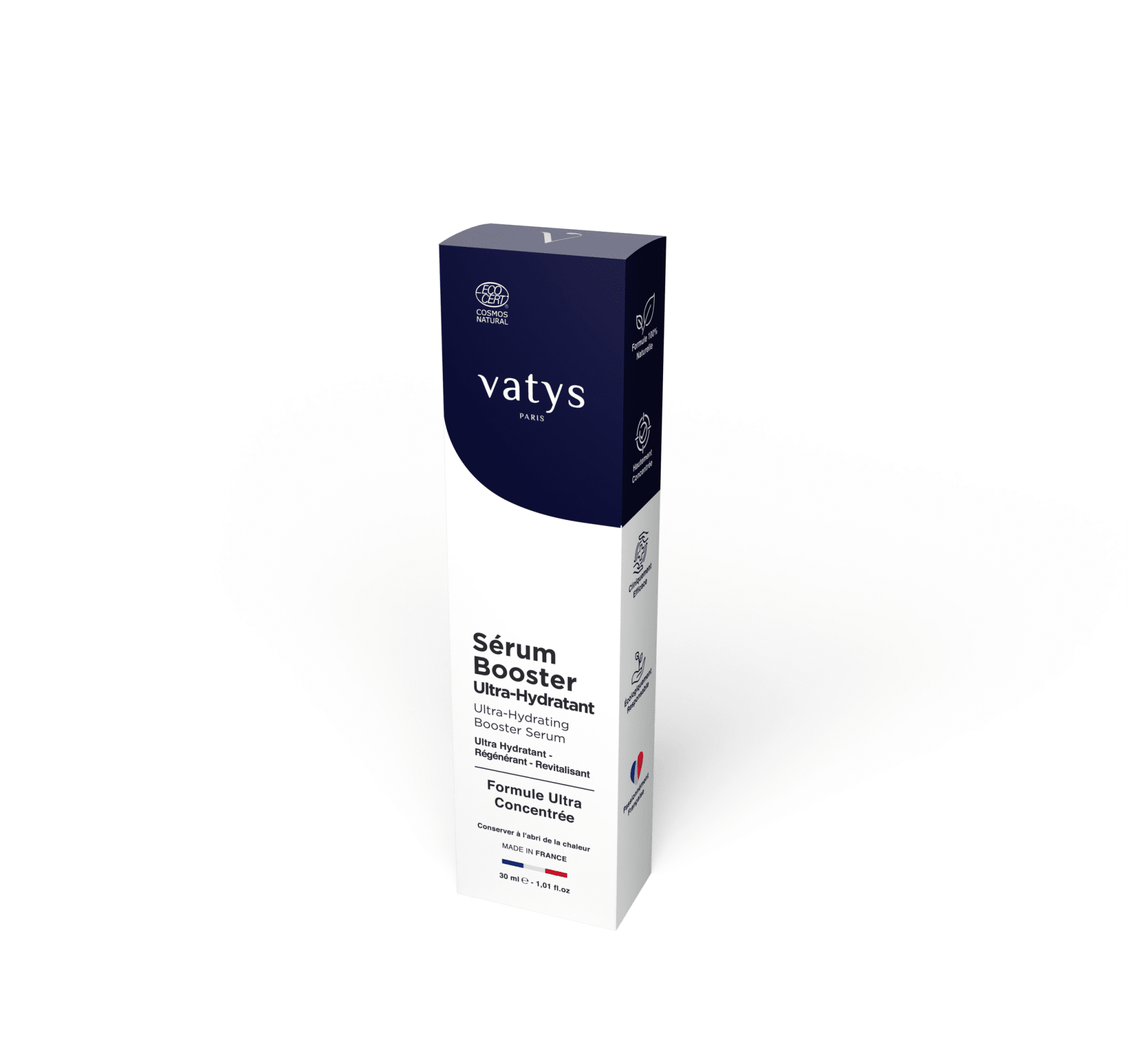 Packaging sérum hydratant naturel fabriqué en France - Vatys Paris