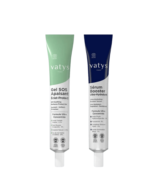 Coffret duo hydratation apaisement peau sensible naturel - Vatys Paris